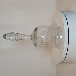 Krosno Poland Etched Flowers And Leaves Crystal Bell